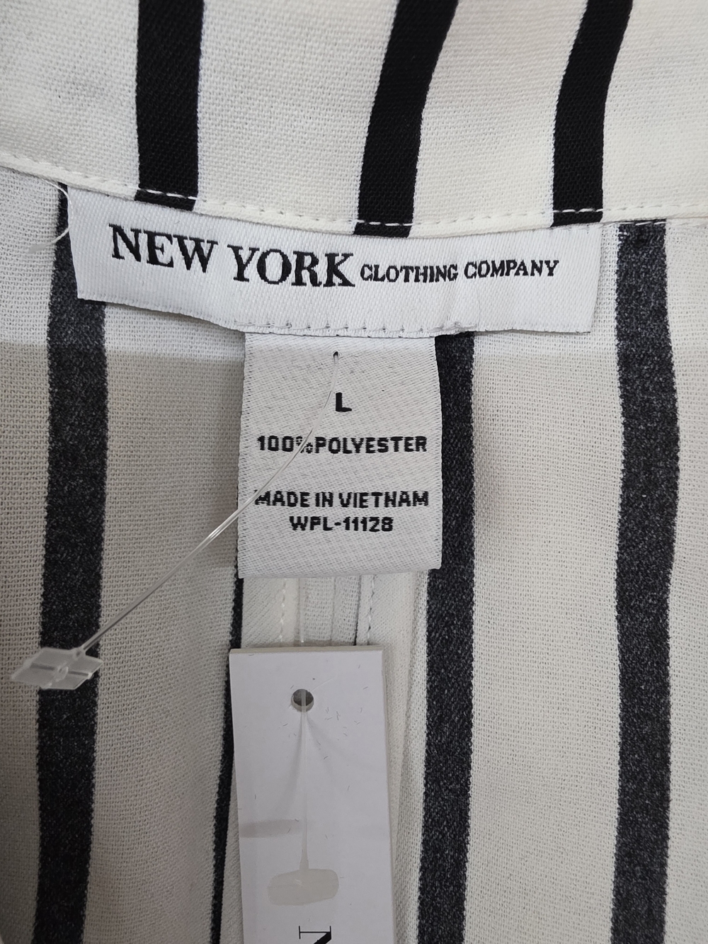 New York & Company Black and White Vertical Stripe Blazer - Picture 4 of 4